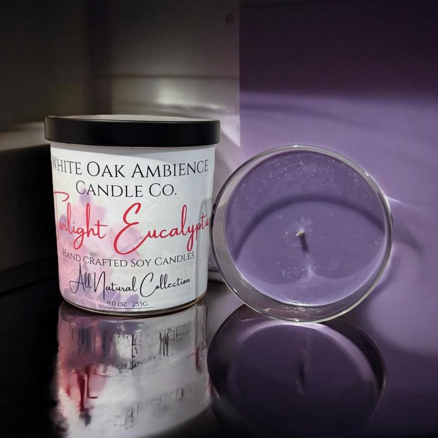 Twilight Eucalyptus Soy Candle – White Oak Ambience - White Oak Ambience