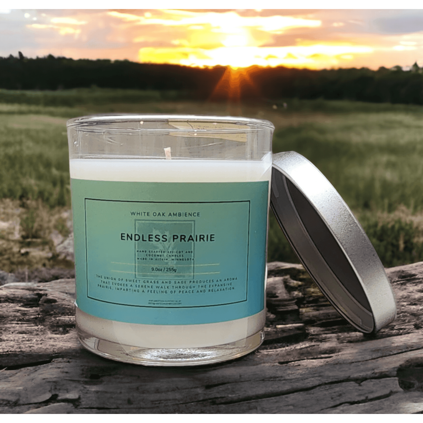 Endless Prairie Scented Candle - White Oak Ambience Signature Scent