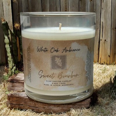 Sweet Bourbon Scented Candle - White Oak Ambience