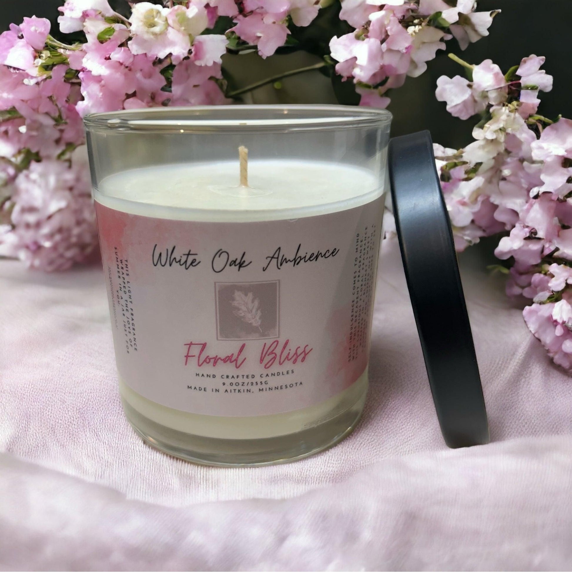 Floral Bliss Scented Candle - White Oak Ambience Container Candle