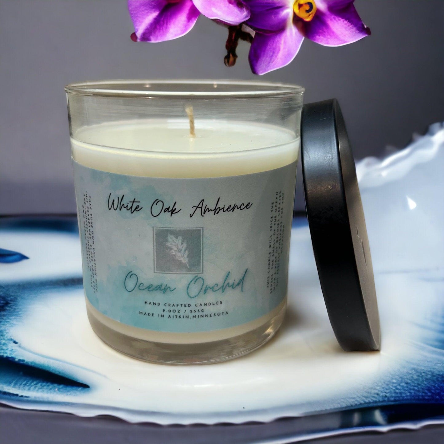 Ocean Orchid Scented Candle - White Oak Ambience Container Candle