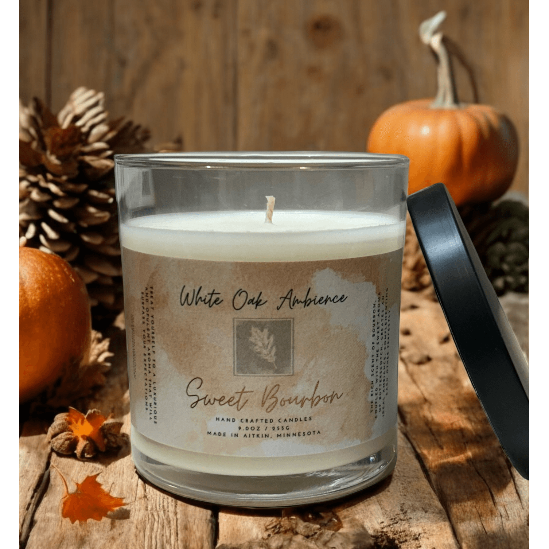 Sweet Bourbon Scented Candle - White Oak Ambience Container Candle sweet bourbon United States