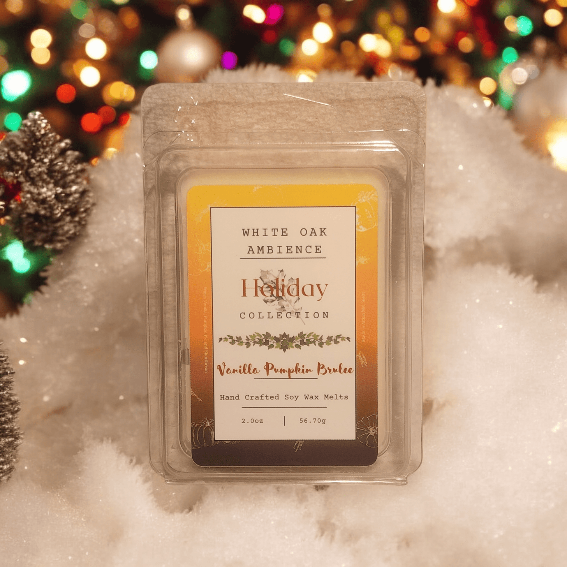 Vanilla Pumpkin Brulee Wax Melt - White Oak Ambience Wax Melt Vanilla Brulee United States